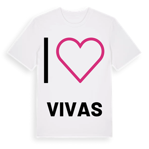 Jag älskar Vivas t-shirt stort tryck – ekologisk bomull t-shirt från PinShirt