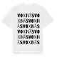 White t-shirt med Voxnäs ordlek t-shirt