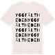 Vintage White t-shirt med Yggfältheden ordlek t-shirt