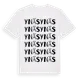 White t-shirt med Ynäs ordlek t-shirt
