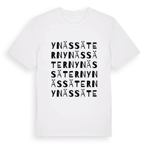 Ynässätern ordlek t-shirt – ekologisk bomull t-shirt från PinShirt