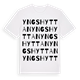 White t-shirt med Yngshyttan ordlek t-shirt