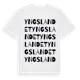 White t-shirt med Yngslandet ordlek t-shirt