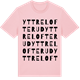 Pink Cotton t-shirt med Yttre Lofterud ordlek t-shirt