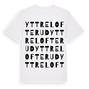 Yttre Lofterud ordlek t-shirt – ekologisk bomull t-shirt från PinShirt
