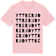 Pink Cotton t-shirt med Yttre Rud ordlek t-shirt