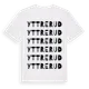 White t-shirt med Yttre Rud ordlek t-shirt