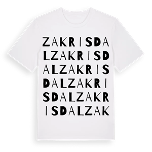 Zakrisdal ordlek t-shirt – ekologisk bomull t-shirt från PinShirt