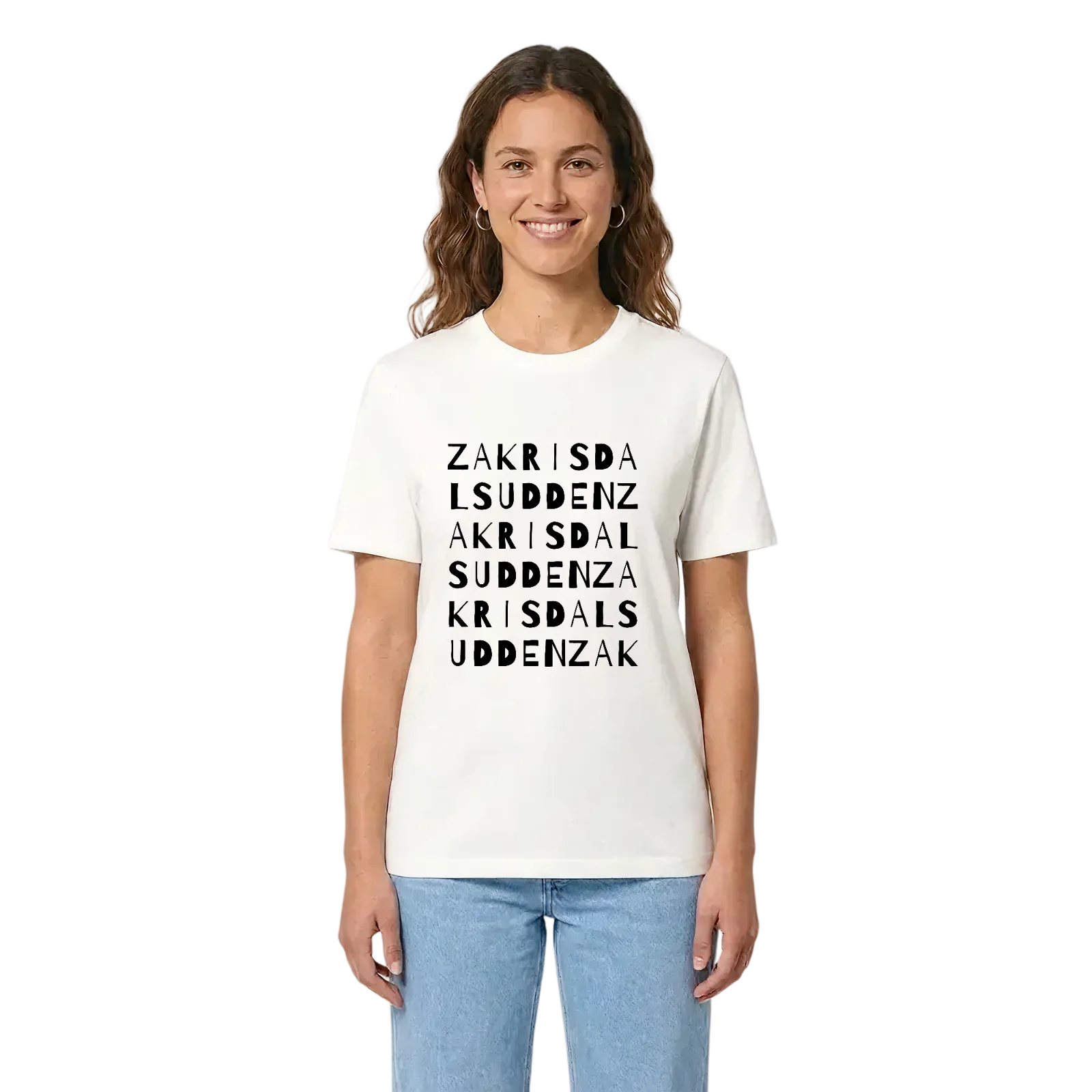 Zakrisdalsudden ordlek t-shirt – White, i miljö