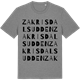 Mid Heather Gray t-shirt med Zakrisdalsudden ordlek t-shirt