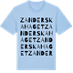 Blue Soul t-shirt med Zanderska haget ordlek t-shirt
