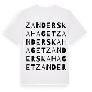 Zanderska haget ordlek t-shirt – ekologisk bomull t-shirt från Pinshirt