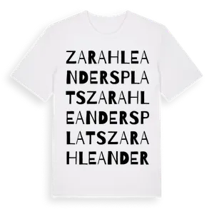 Zarah Leanders Plats ordlek t-shirt – ekologisk bomull t-shirt från Pinshirt
