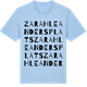 Blue Soul t-shirt med Zarah Leanders plats ordlek t-shirt