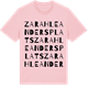 Pink Cotton t-shirt med Zarah Leanders plats ordlek t-shirt
