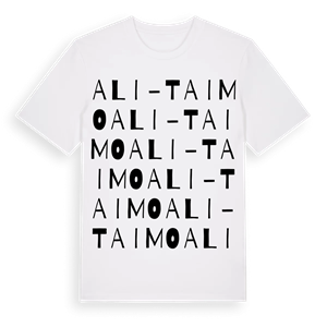 Ali-Taimo ordlek t-shirt – ekologisk bomull t-shirt från Pinshirt