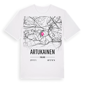 Artukainen karta t-shirt – ekologisk bomull t-shirt från Pinshirt
