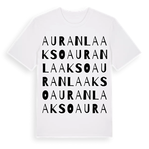 Auranlaakso ordlek t-shirt – ekologisk bomull t-shirt från Pinshirt