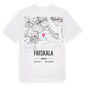 Friskala karta t-shirt – ekologisk bomull t-shirt från Pinshirt
