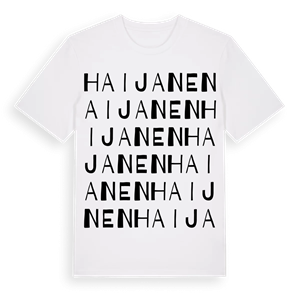 Haijanen ordlek t-shirt – ekologisk bomull t-shirt från Pinshirt