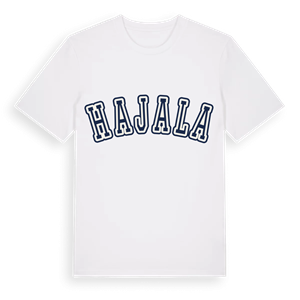 Hajala college t-shirt – ekologisk bomull t-shirt från Pinshirt
