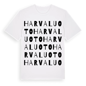 Harvaluoto ordlek t-shirt – ekologisk bomull t-shirt från Pinshirt