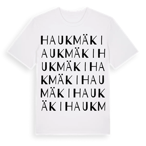 Haukmäki ordlek t-shirt – ekologisk bomull t-shirt från Pinshirt