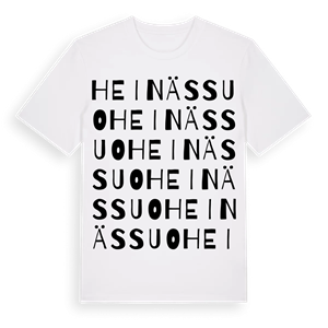 Heinässuo ordlek t-shirt – ekologisk bomull t-shirt från Pinshirt