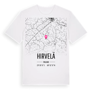 Hirvelä karta t-shirt – ekologisk bomull t-shirt från Pinshirt