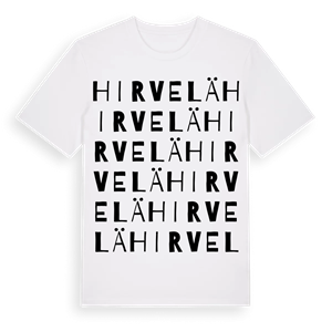 Hirvelä ordlek t-shirt – ekologisk bomull t-shirt från Pinshirt