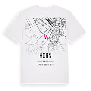 Horn karta t-shirt – ekologisk bomull t-shirt från Pinshirt
