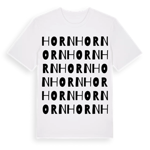 Horn ordlek t-shirt – ekologisk bomull t-shirt från Pinshirt