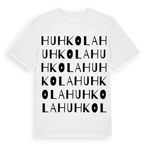 Huhkola ordlek t-shirt – ekologisk bomull t-shirt från Pinshirt
