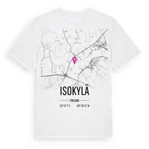Isokylä karta t-shirt – ekologisk bomull t-shirt från Pinshirt