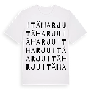 Itäharju ordlek t-shirt – ekologisk bomull t-shirt från Pinshirt