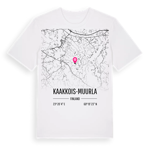 Kaakkois-Muurla karta t-shirt – ekologisk bomull t-shirt från Pinshirt