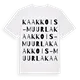 Kaakkois-Muurla ordlek t-shirt