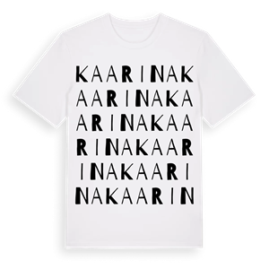 Kaarina ordlek t-shirt – ekologisk bomull t-shirt från Pinshirt