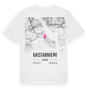 Kaistarniemi karta t-shirt – ekologisk bomull t-shirt från Pinshirt