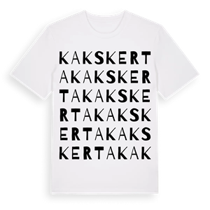 Kakskerta ordlek t-shirt – ekologisk bomull t-shirt från Pinshirt