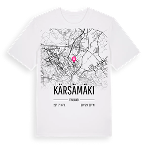 Kärsämäki karta t-shirt – ekologisk bomull t-shirt från Pinshirt