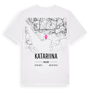 Katariina karta t-shirt – ekologisk bomull t-shirt från Pinshirt