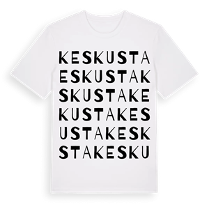 Keskusta ordlek t-shirt – ekologisk bomull t-shirt från Pinshirt