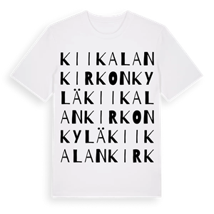 Kiikalan kirkonkylä ordlek t-shirt – ekologisk bomull t-shirt från Pinshirt