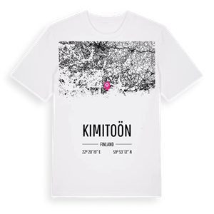 Kimitoön karta t-shirt – ekologisk bomull t-shirt från Pinshirt