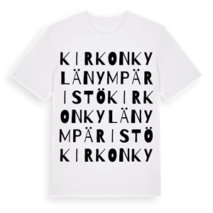 Kirkonkylän ympäristö ordlek t-shirt – ekologisk bomull t-shirt från Pinshirt