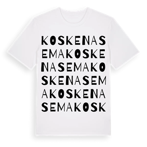 Kosken asema ordlek t-shirt – ekologisk bomull t-shirt från Pinshirt