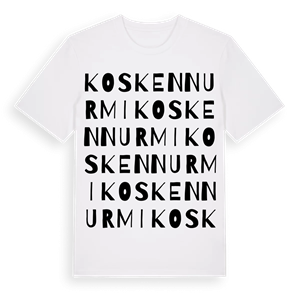 Koskennurmi ordlek t-shirt – ekologisk bomull t-shirt från Pinshirt