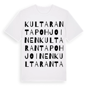 Kultaranta pohjoinen ordlek t-shirt – ekologisk bomull t-shirt från Pinshirt