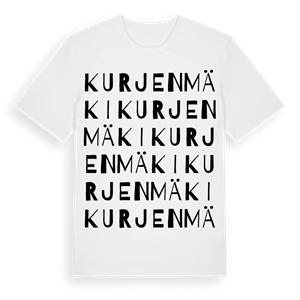 Kurjenmäki ordlek t-shirt – ekologisk bomull t-shirt från Pinshirt
